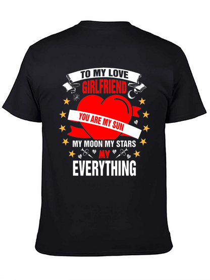 Camiseta Negra: Para Mi Novia Sol y Estrellas