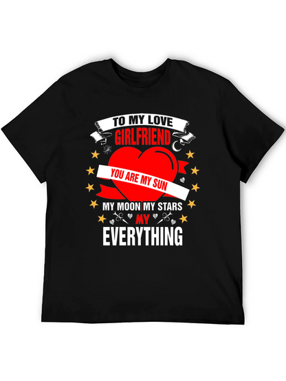 Camiseta Negra: Para Mi Novia Sol y Estrellas