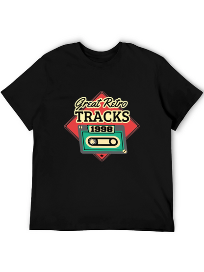 Camiseta Negra Retro Tracks 1998
