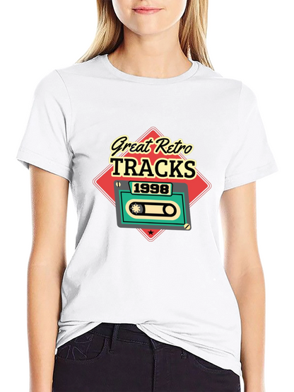 Camiseta Negra Retro Tracks 1998