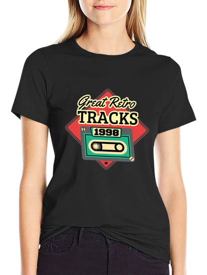 Camiseta Negra Retro Tracks 1998