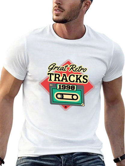 Camiseta Negra Retro Tracks 1998