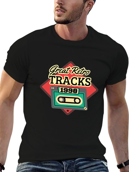 Camiseta Negra Retro Tracks 1998