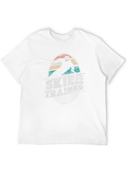 Camiseta Negra Retro Ski Trainer