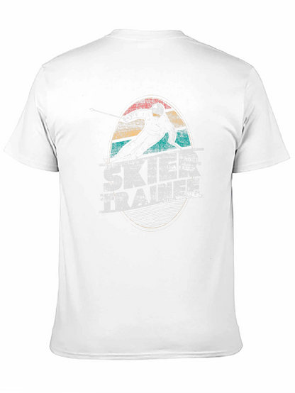 Camiseta Negra Retro Ski Trainer