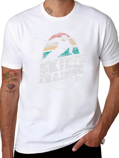 Camiseta Negra Retro Ski Trainer