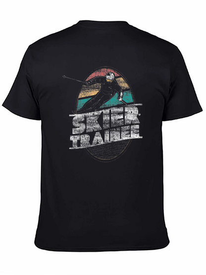 Camiseta Negra Retro Ski Trainer