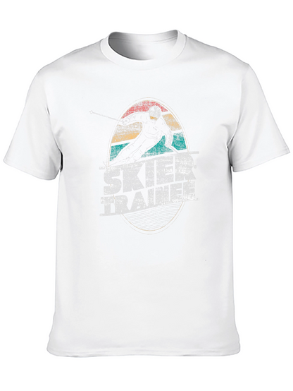 Camiseta Negra Retro Ski Trainer