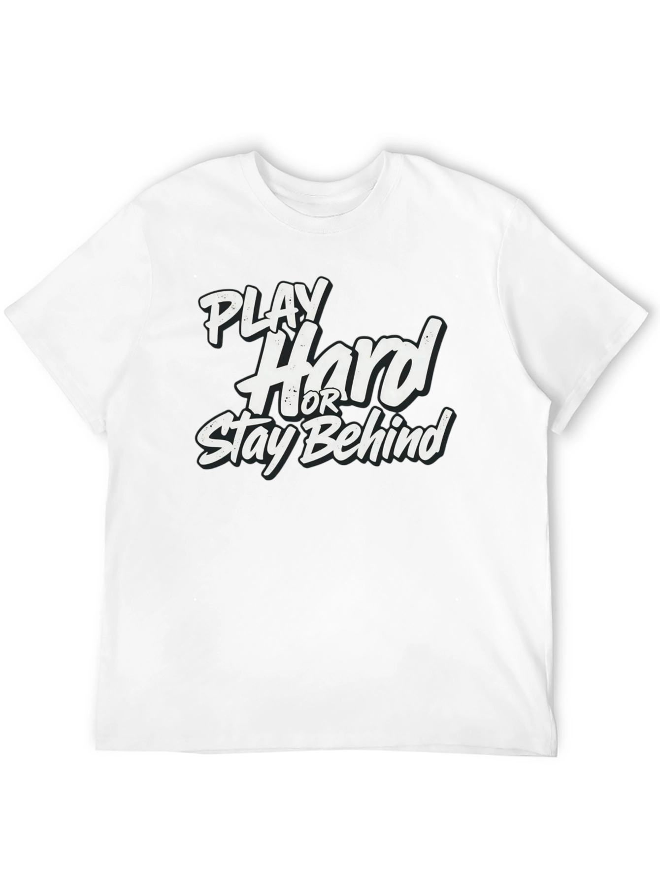 Camiseta Negra: Juega Duro o Queda Atrás