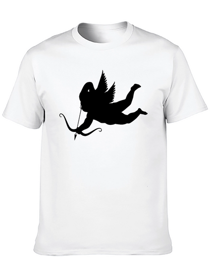 Camiseta Negra con Diseño de Cupido