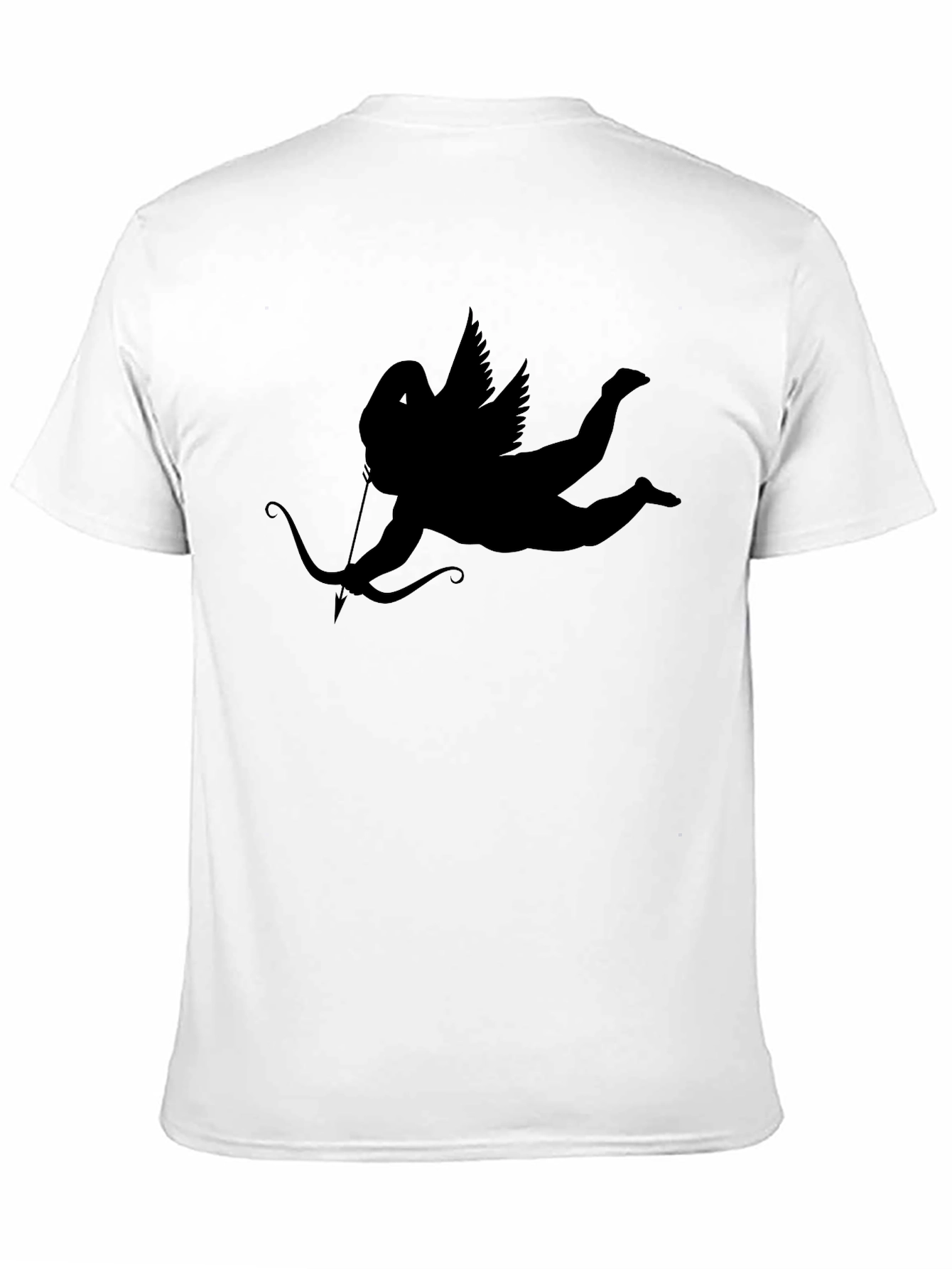 Camiseta Negra con Diseño de Cupido