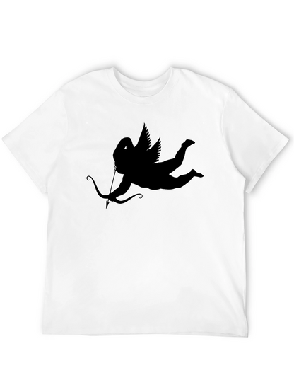 Camiseta Negra con Diseño de Cupido