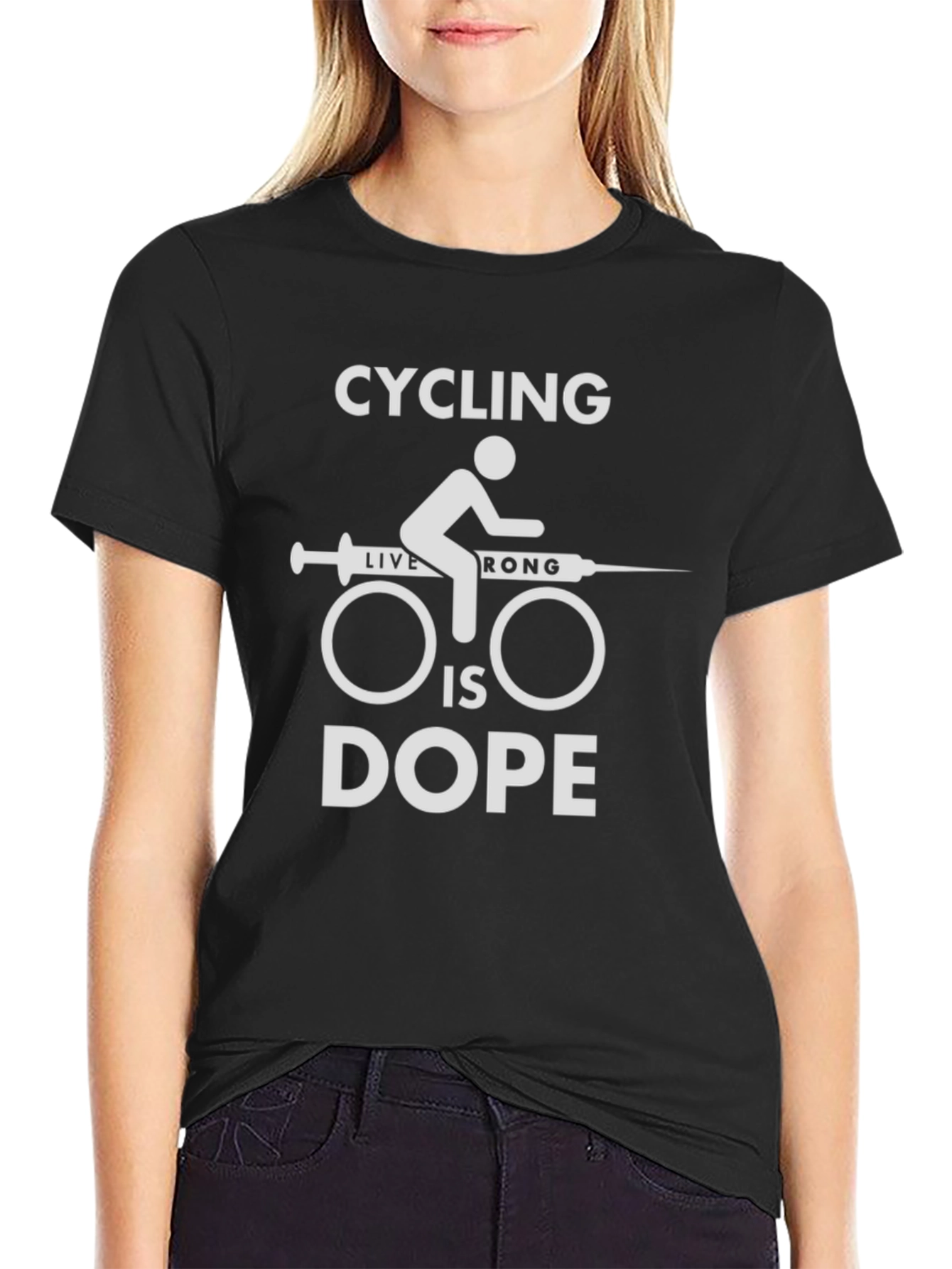 Camiseta Ciclismo Dope Negra para Hombre