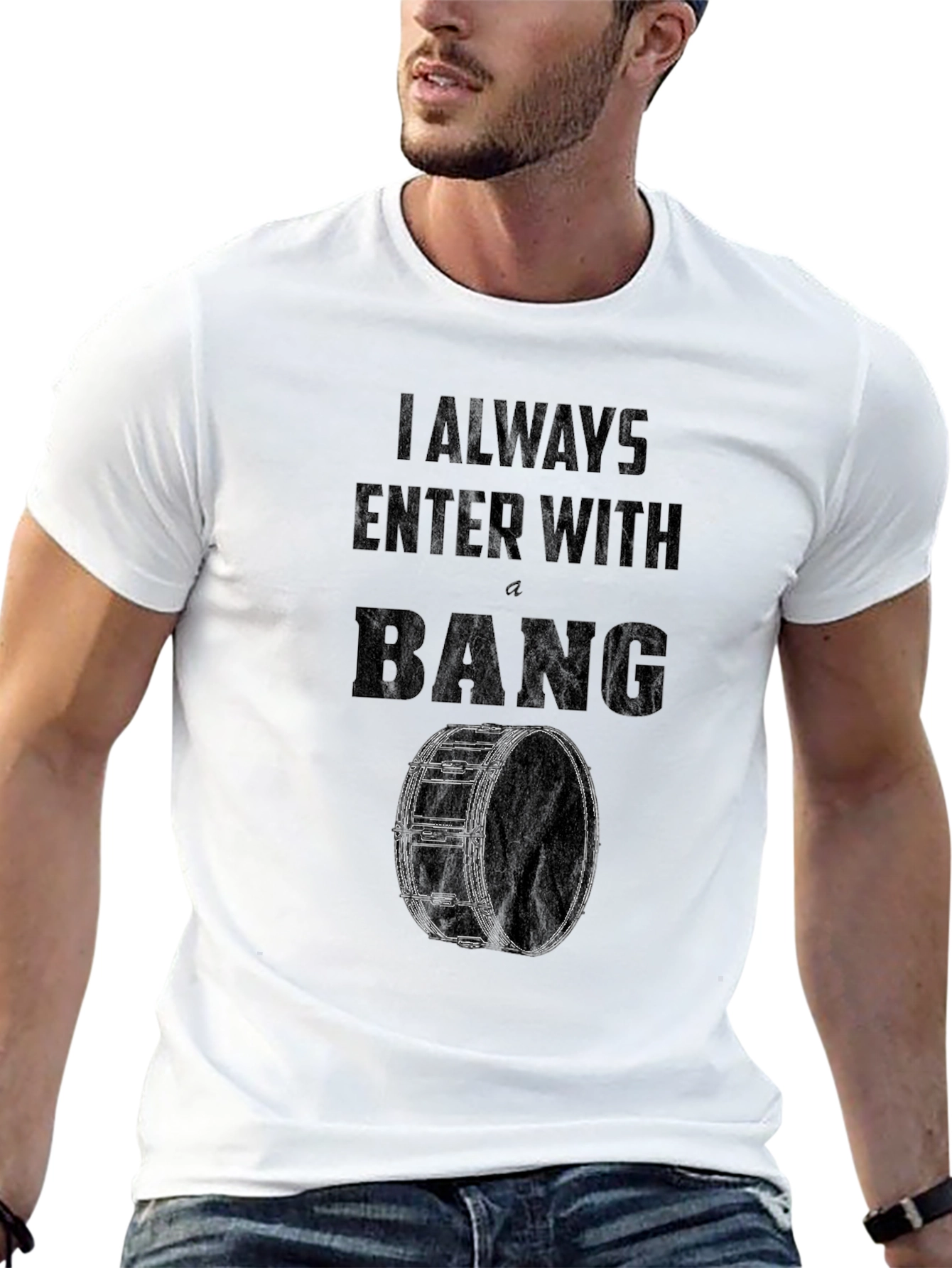 Camiseta Negra Siempre Entro Con Un BANG