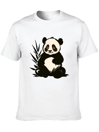 Camiseta Negra con Diseño de Panda Adorable