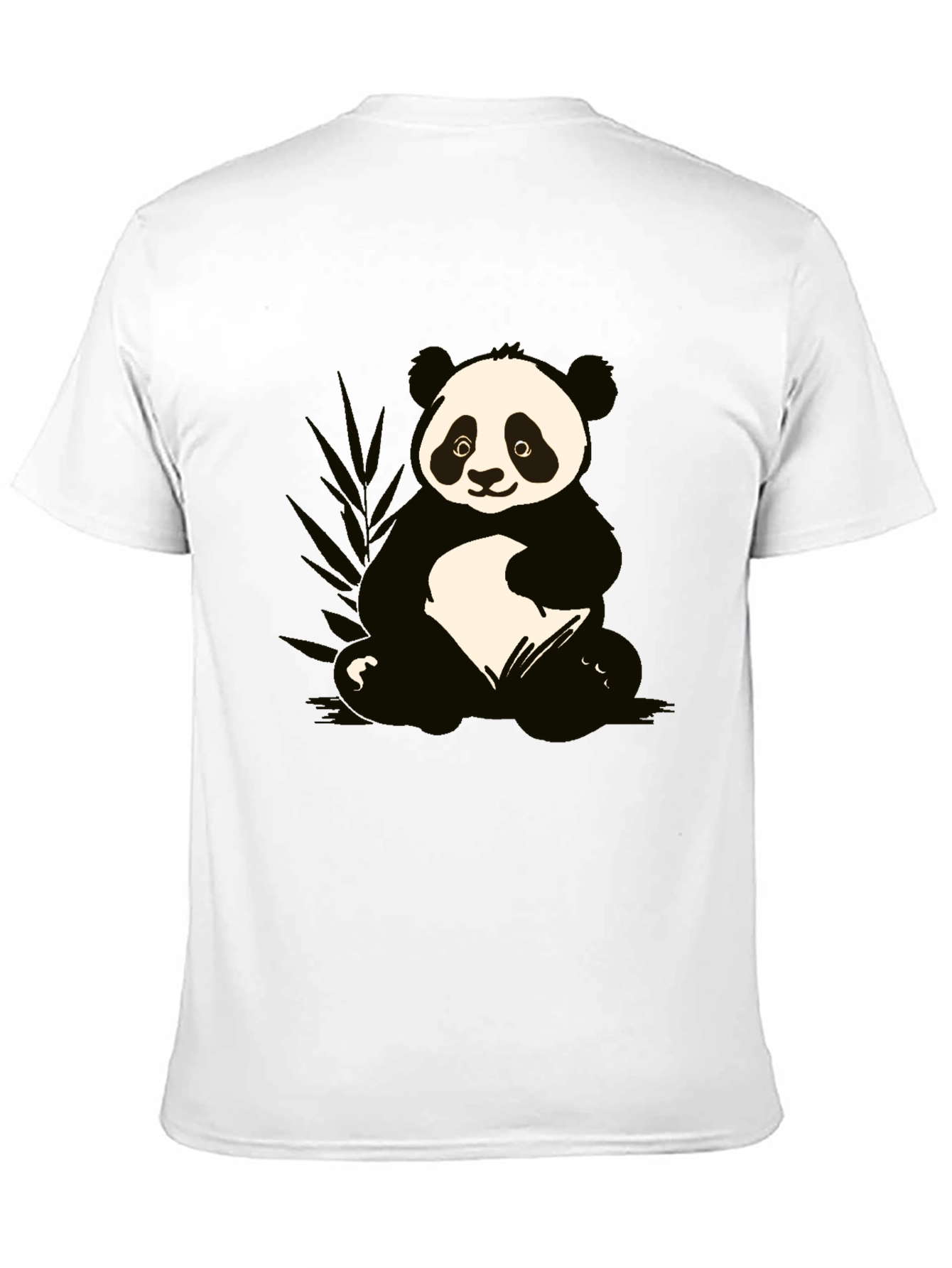 Camiseta Negra con Diseño de Panda Adorable