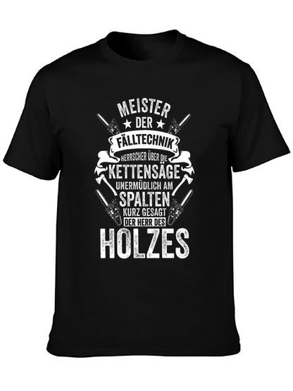 Camiseta Negra: Maestro de la Técnica Forestal