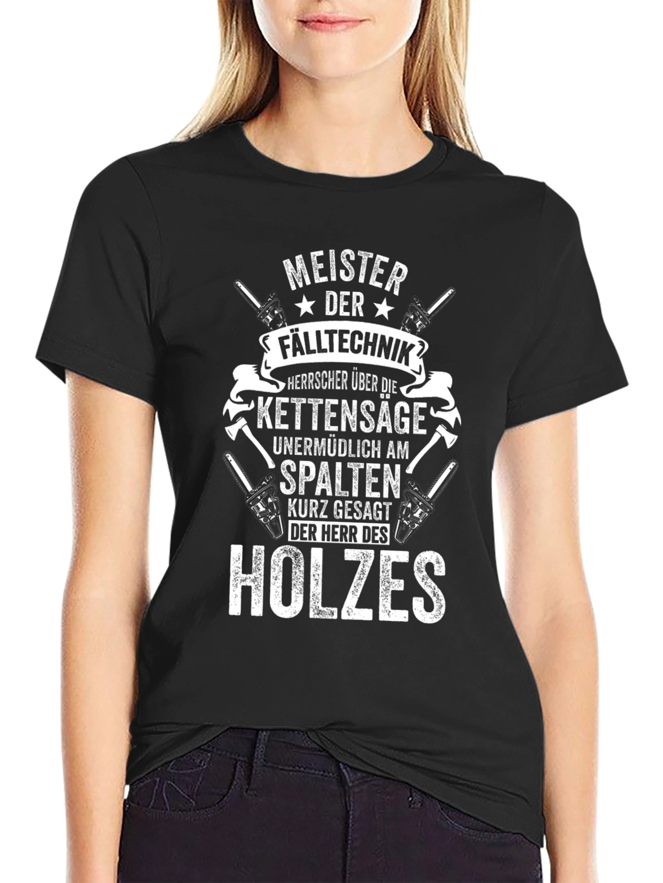 Camiseta Negra: Maestro de la Técnica Forestal