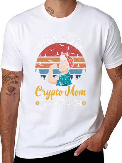 Camiseta Crypto Mom Kick Butt - ¡Consigue Riqueza!
