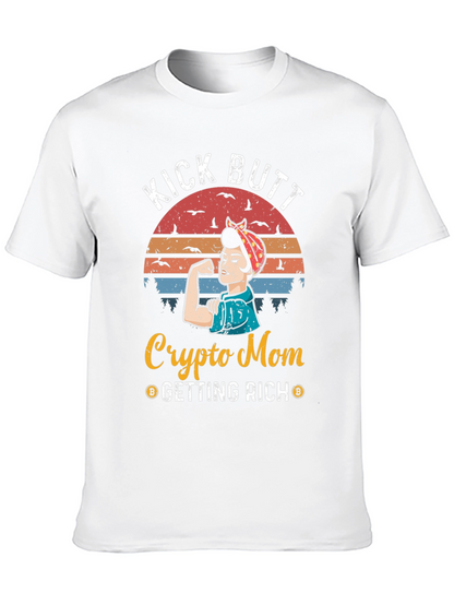 Camiseta Crypto Mom Kick Butt - ¡Consigue Riqueza!