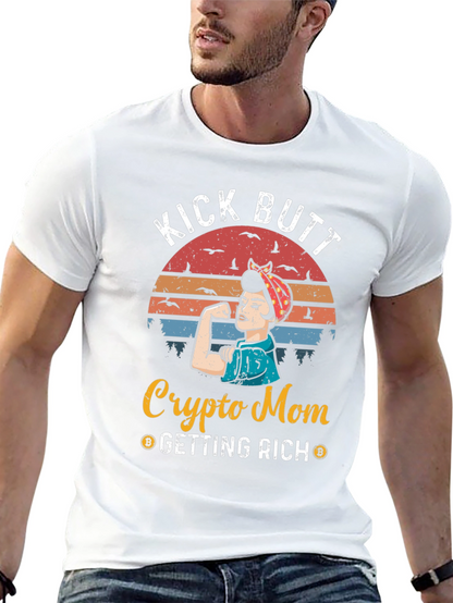 Camiseta Crypto Mom Kick Butt - ¡Consigue Riqueza!