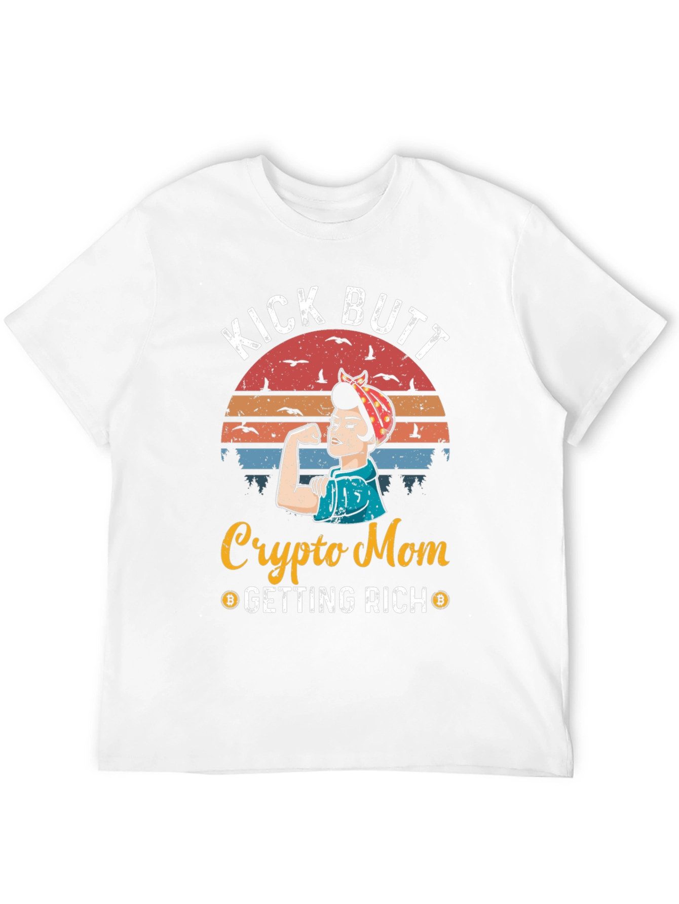 Camiseta Crypto Mom Kick Butt - ¡Consigue Riqueza!