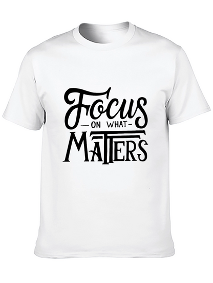 Camiseta Negra Hombre - Focus On What Matters