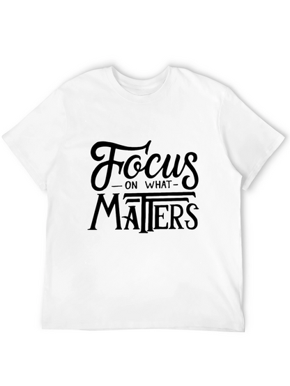 Camiseta Negra Hombre - Focus On What Matters