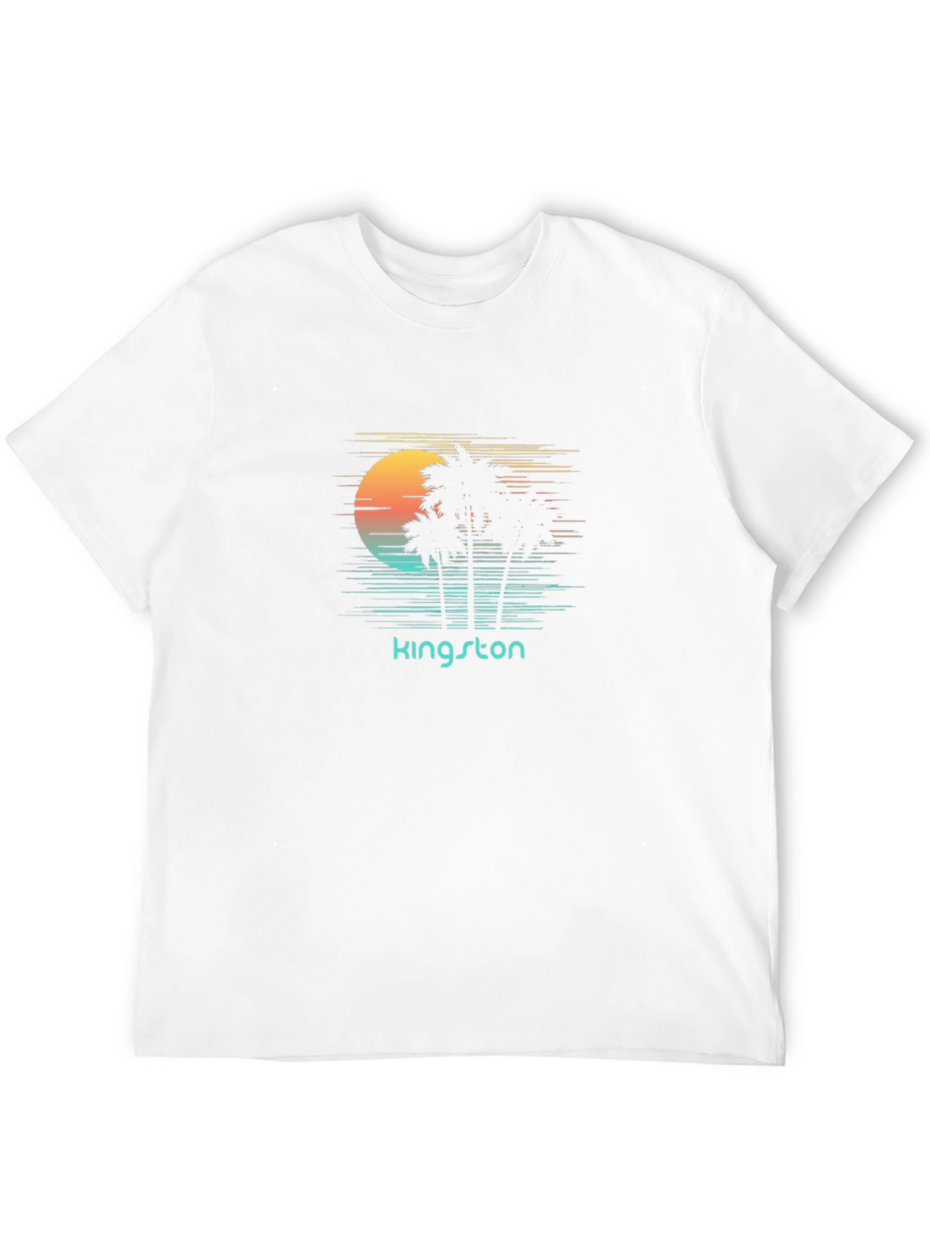 Camiseta Negra Kingston Sunset Palm Trees