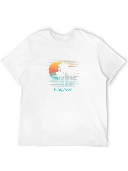 Camiseta Negra Kingston Sunset Palm Trees