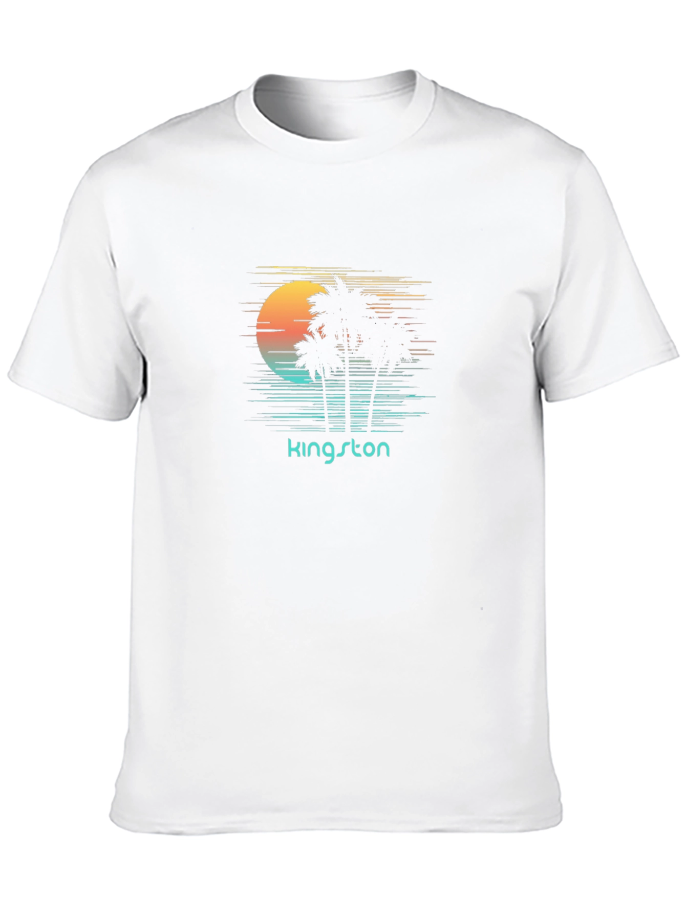 Camiseta Negra Kingston Sunset Palm Trees