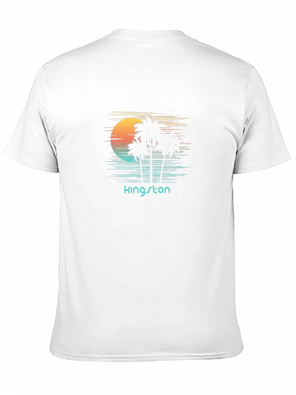 Camiseta Negra Kingston Sunset Palm Trees