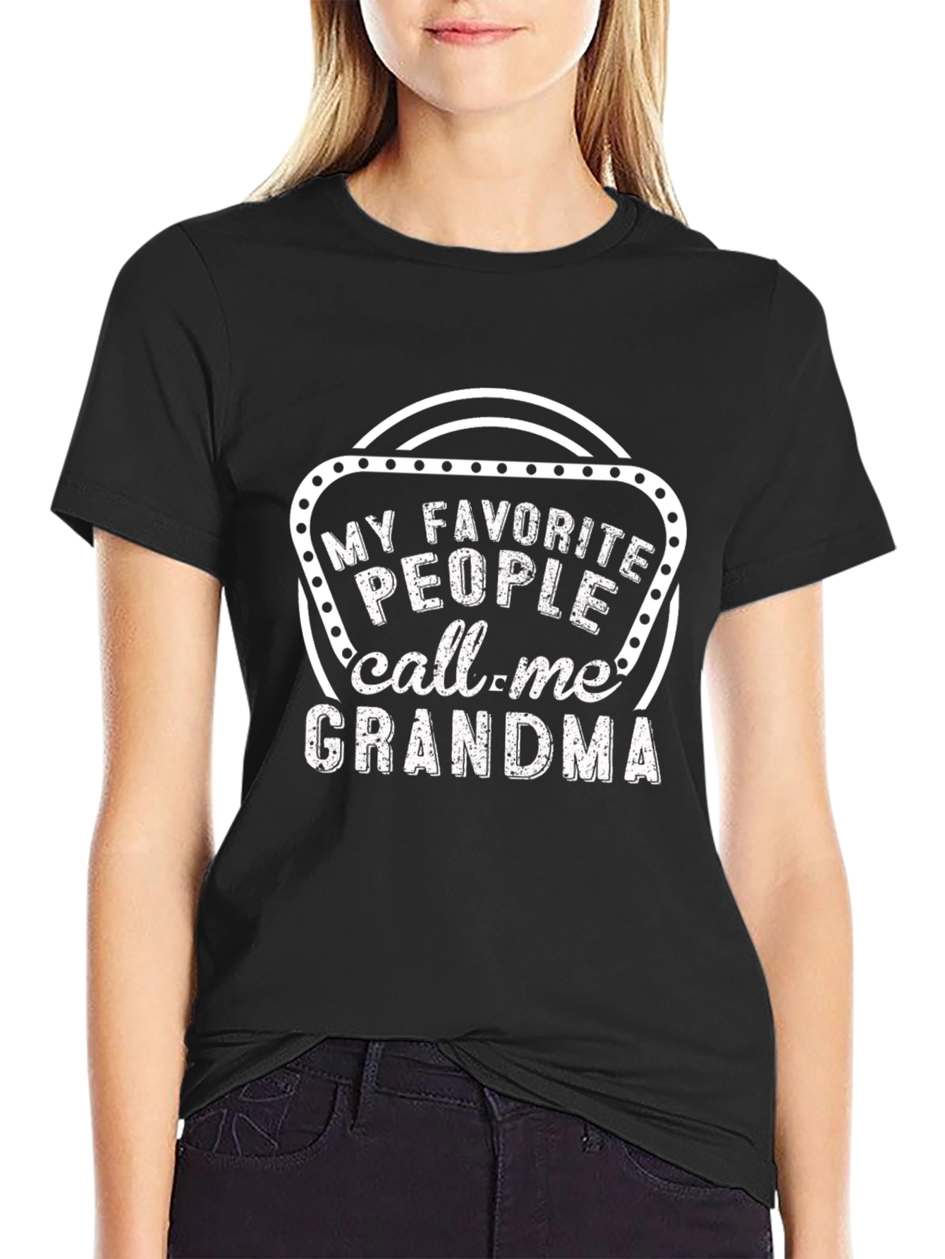 Camiseta Negra: Mis Favoritos Me Llaman Abuela