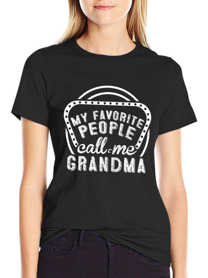 Camiseta Negra: Mis Favoritos Me Llaman Abuela
