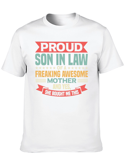 Camiseta Negra: Orgulloso Yerno de una Madre Genial