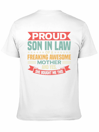 Camiseta Negra: Orgulloso Yerno de una Madre Genial