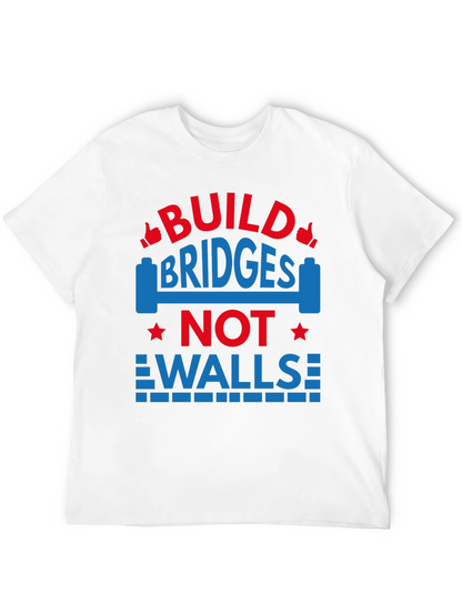 Camiseta Negra con Diseño Build Bridges Not Walls