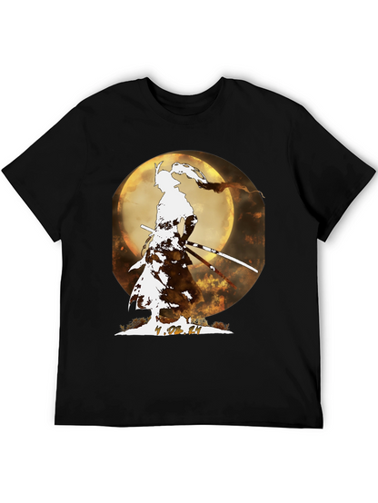 Camiseta Samurai Luna Llena - Diseño Exclusivo