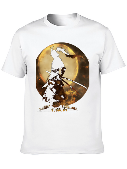 Camiseta Samurai Luna Llena - Diseño Exclusivo
