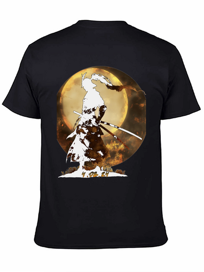 Camiseta Samurai Luna Llena - Diseño Exclusivo