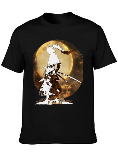 Camiseta Samurai Luna Llena - Diseño Exclusivo