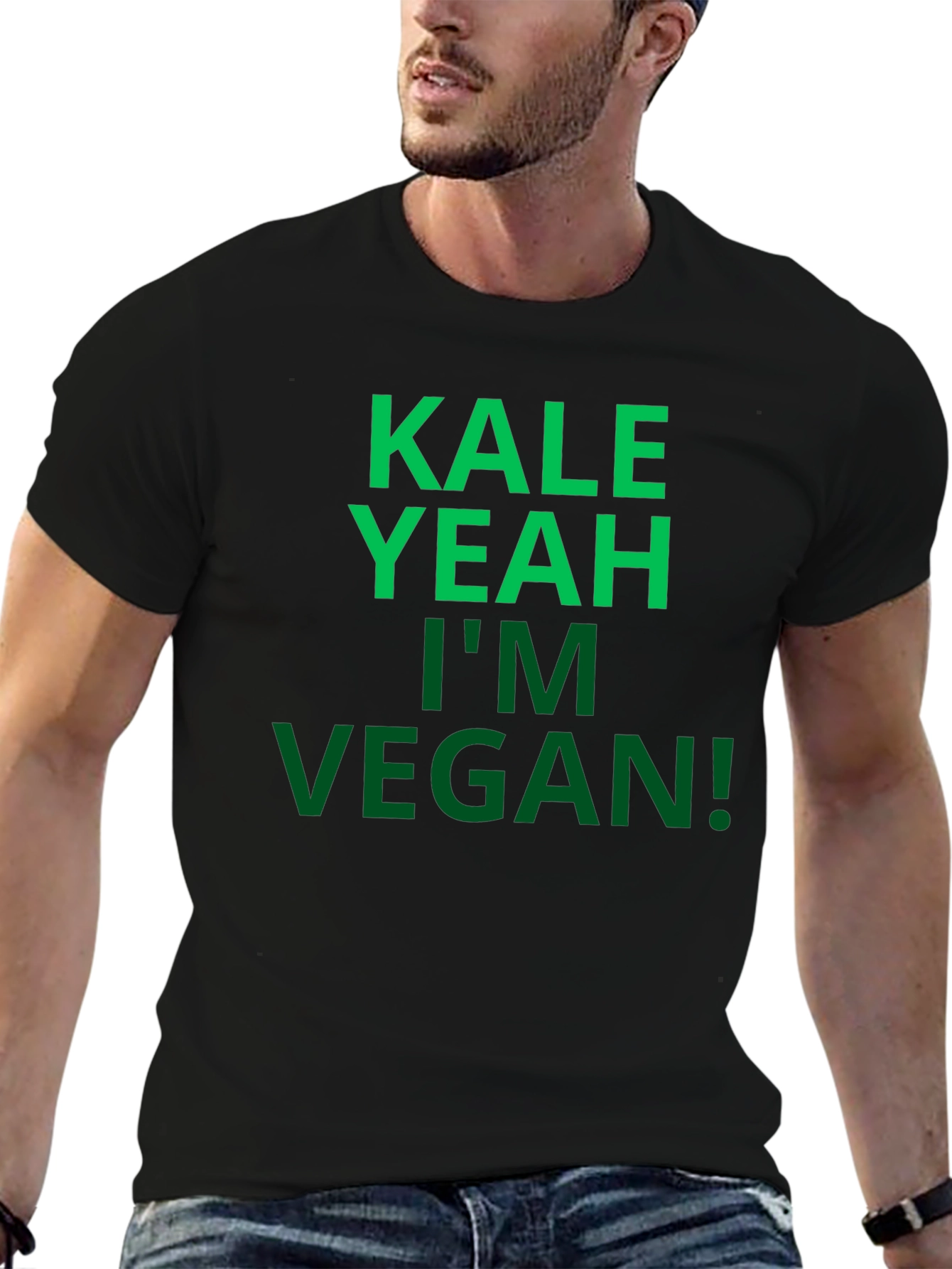 Camiseta Negra Vegana: Kale Yeah!