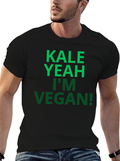 Camiseta Negra Vegana: Kale Yeah!