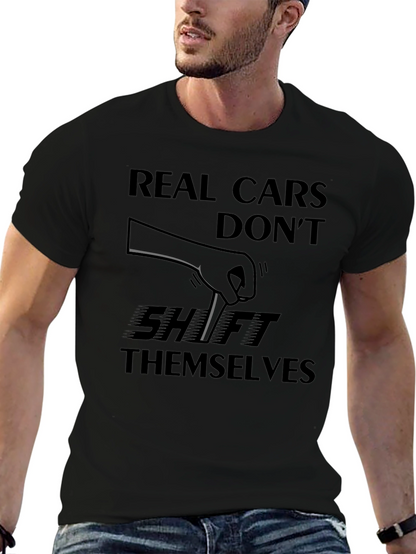 Camiseta Negra: ¡Los Coches Reales No Se Cambian Solos!