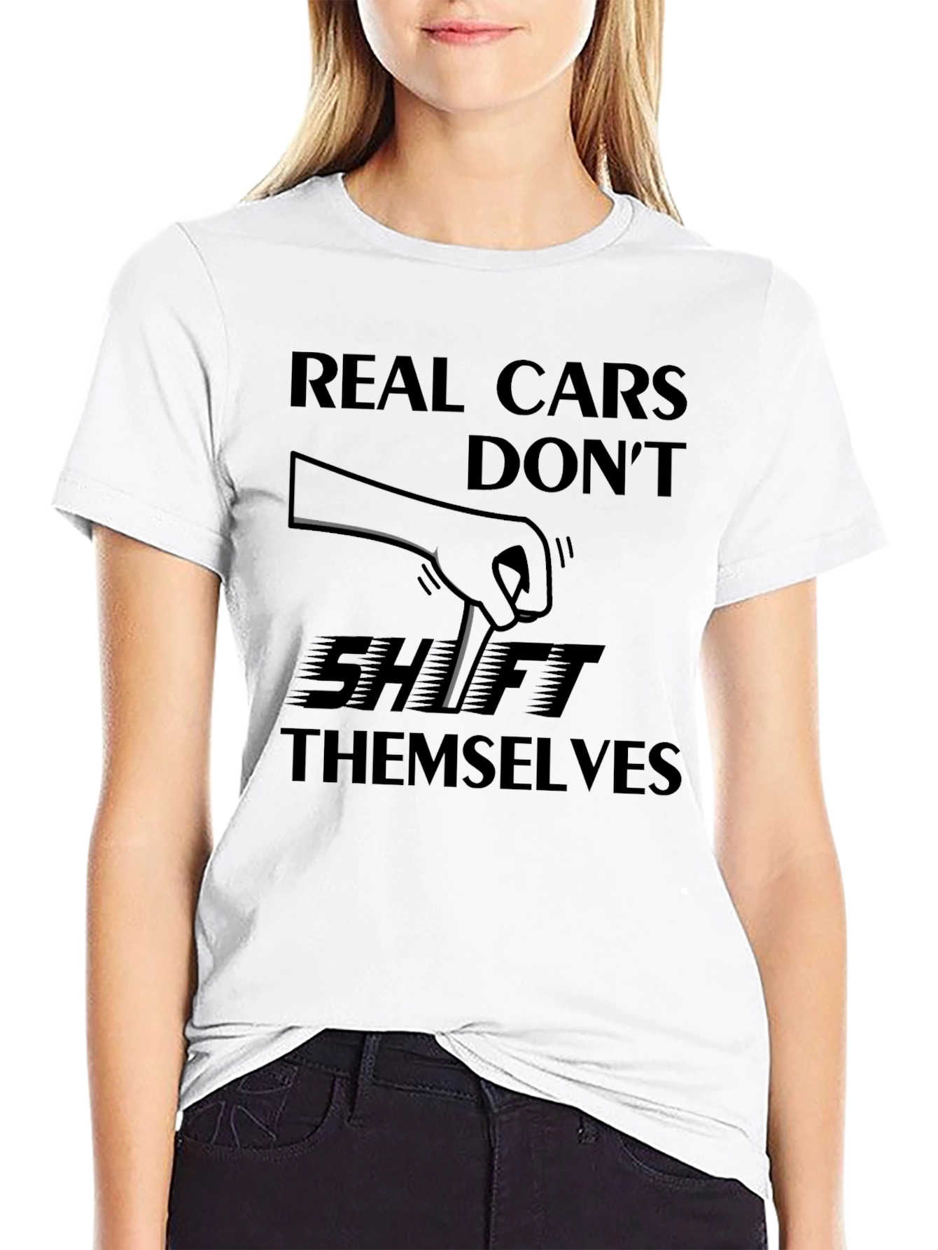 Camiseta Negra: ¡Los Coches Reales No Se Cambian Solos!