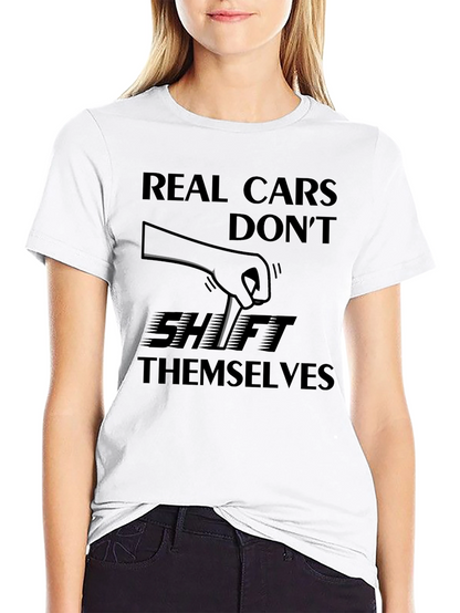 Camiseta Negra: ¡Los Coches Reales No Se Cambian Solos!