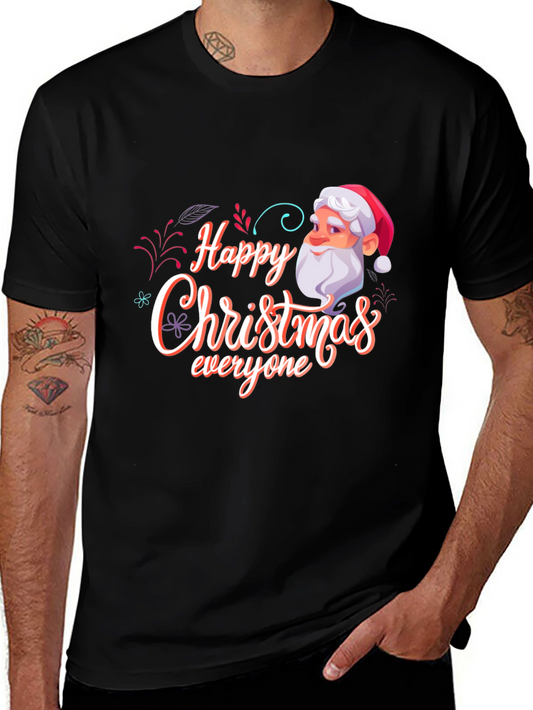 Camiseta Negra Festiva de Navidad