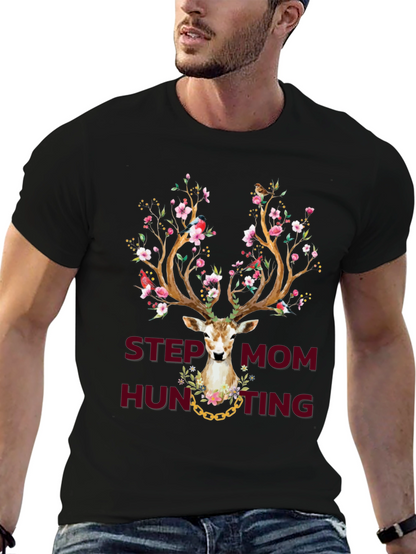 Camiseta Estampada Step Mom Hunting Ciervo Floral