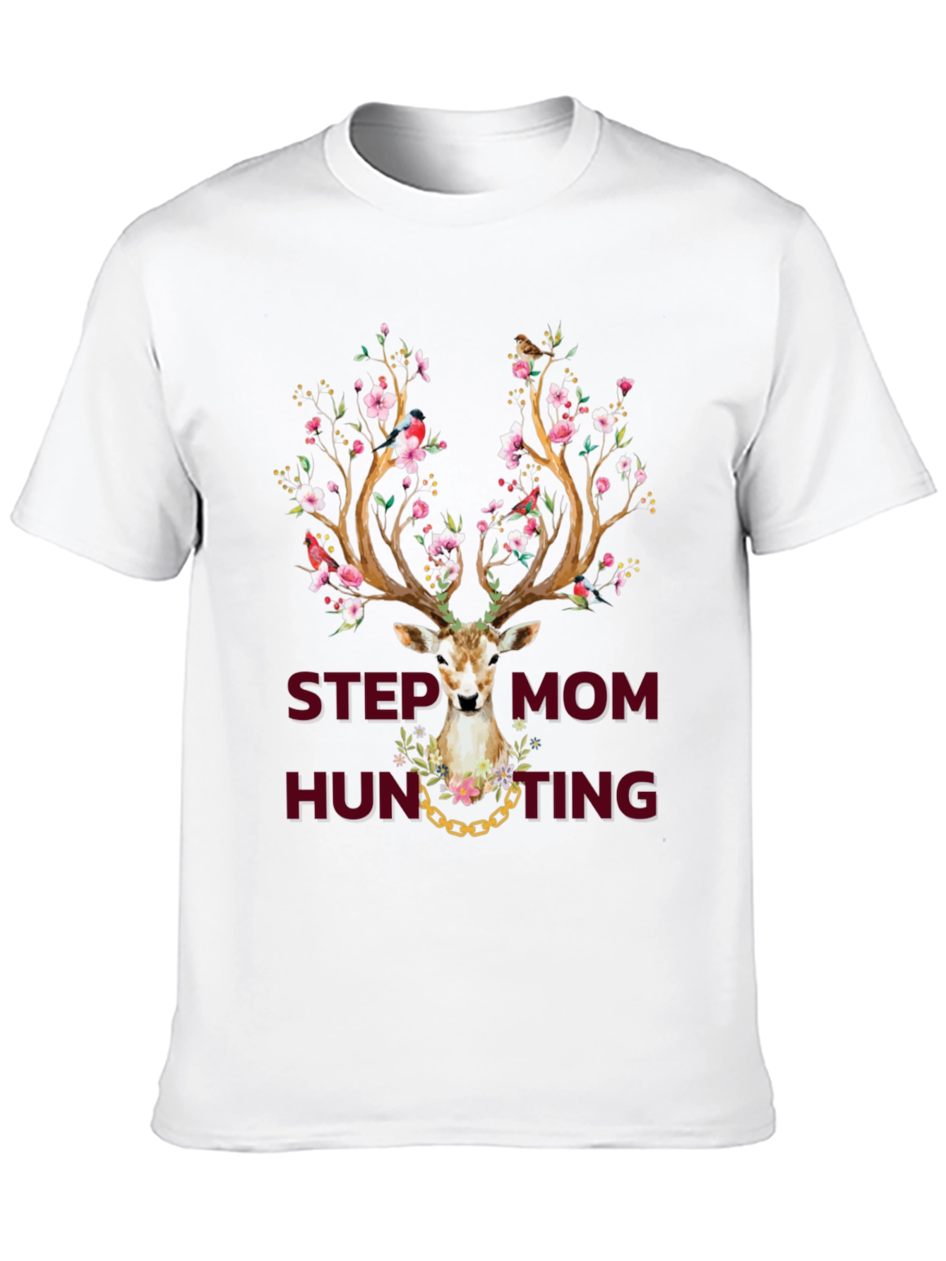 Camiseta Estampada Step Mom Hunting Ciervo Floral