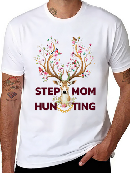 Camiseta Estampada Step Mom Hunting Ciervo Floral